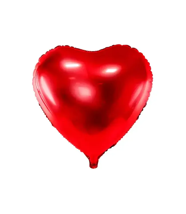 Folieballon hart Rood | 45 cm