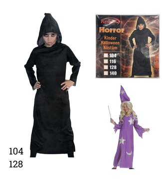 Meekes Verkleedset tovenaar paars | 104 cm