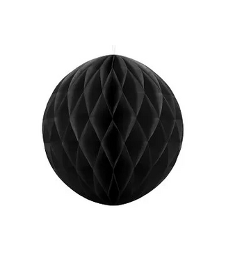 PartyDeco Honeycomb bal | Zwart | 30 cm