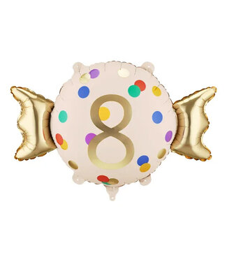 PartyDeco Folieballon snoepje 8 | 61 x 37 cm