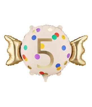 PartyDeco Folieballon snoepje 5 | 61 x 37 cm