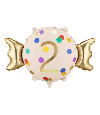 PartyDeco Folieballon snoepje 2 | 61 x 37 cm