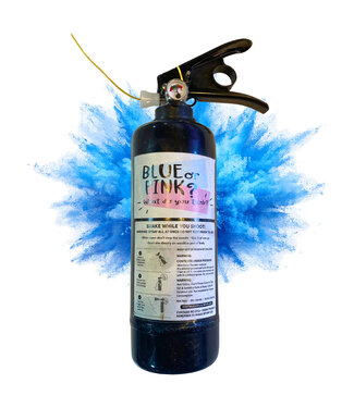 Feestdeco Gender Reveal brandblusser | BLAUW | 1 kilo