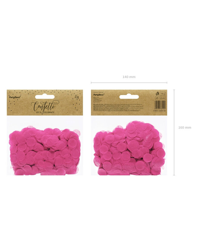 OUTLET Confetti donkerroze luxe - 15 gram