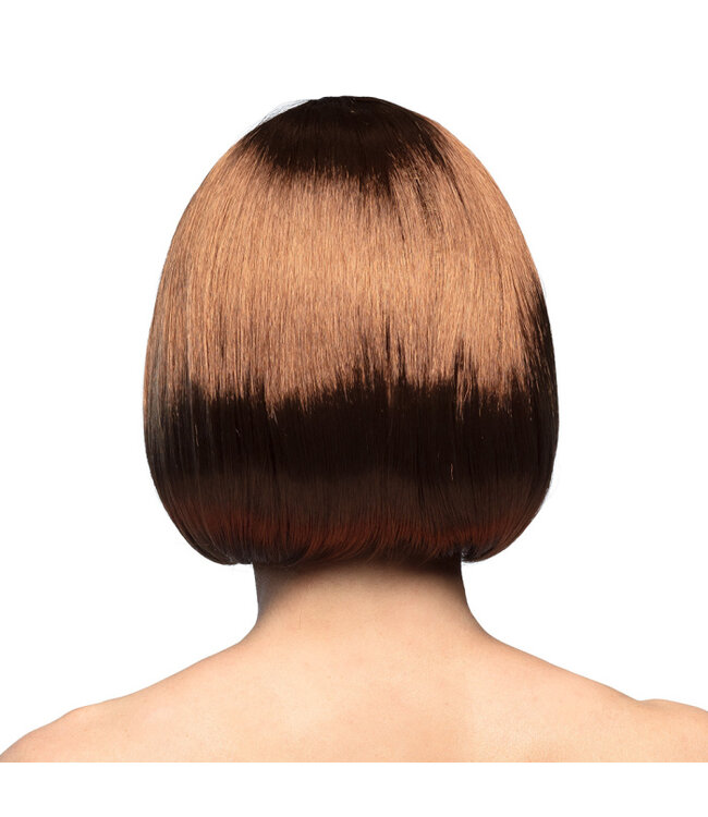 Pruik boblijn / cabaret bruin