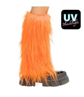 Beenwarmers Rave neonoranje UV Blacklight