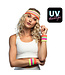 Set 3 zweetbandjes neon UV Blacklight