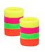 Set 3 zweetbandjes neon UV Blacklight