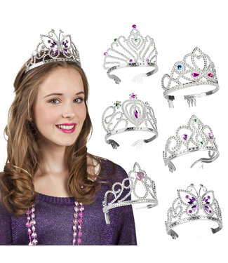 Tiara kroontje zilver | Assorti | 1 stuk