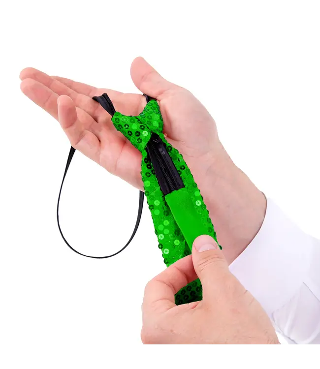 Stropdas groen | Pailletten