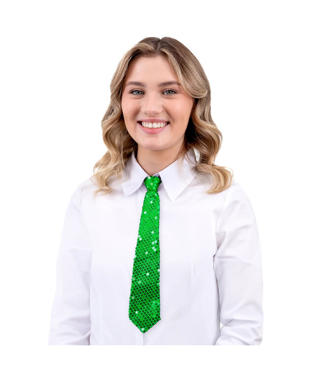 Stropdas groen | Pailletten