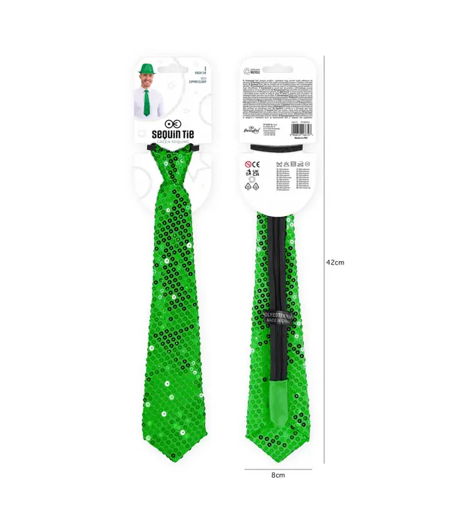 Stropdas groen | Pailletten