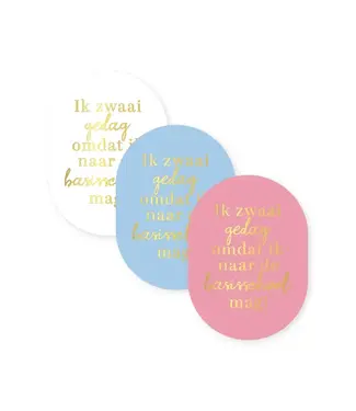 KP Stickers | Ik zwaai gedag - basisschool | 3 kleuren | 20 stuks