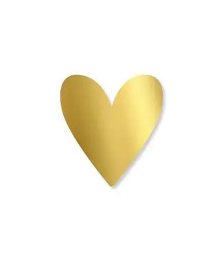 KP Stickers hart goud | 5x5 cm | 20 stuks