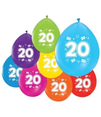 Globos Ballonnen 20 jaar | 8 stuks | Feest!