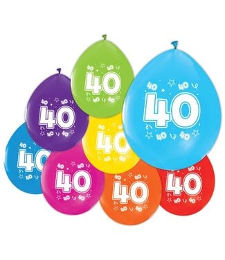 Globos Ballonnen 40 jaar | 8 stuks | Feest!