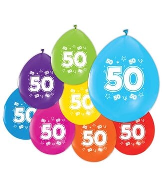 Globos Ballonnen 50 jaar | 8 stuks | Feest!