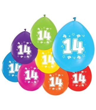 Globos Ballonnen 14 jaar | 8 stuks | Feest!