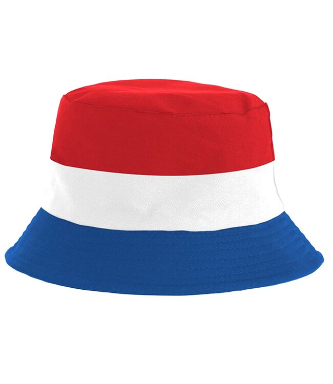 Bucket hoed Oranje / Rood/wit/blauw Omkeerbaar