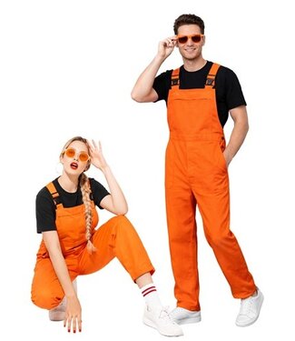 Tuinbroek oranje | Maat S