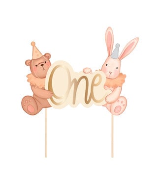 PartyPal Teddybeer met Konijn Taarttopper