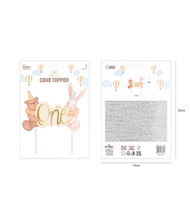 Teddybeer met Konijn Taarttopper