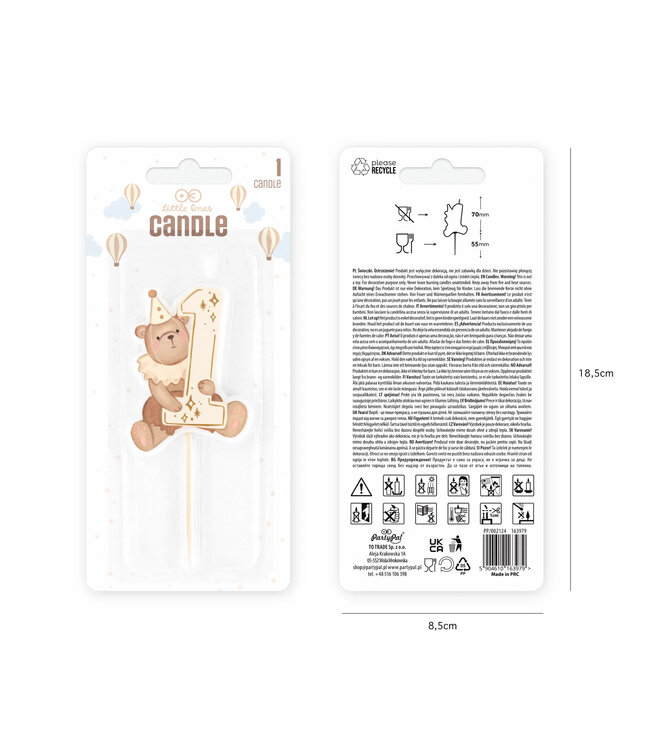 Teddy bear kaars