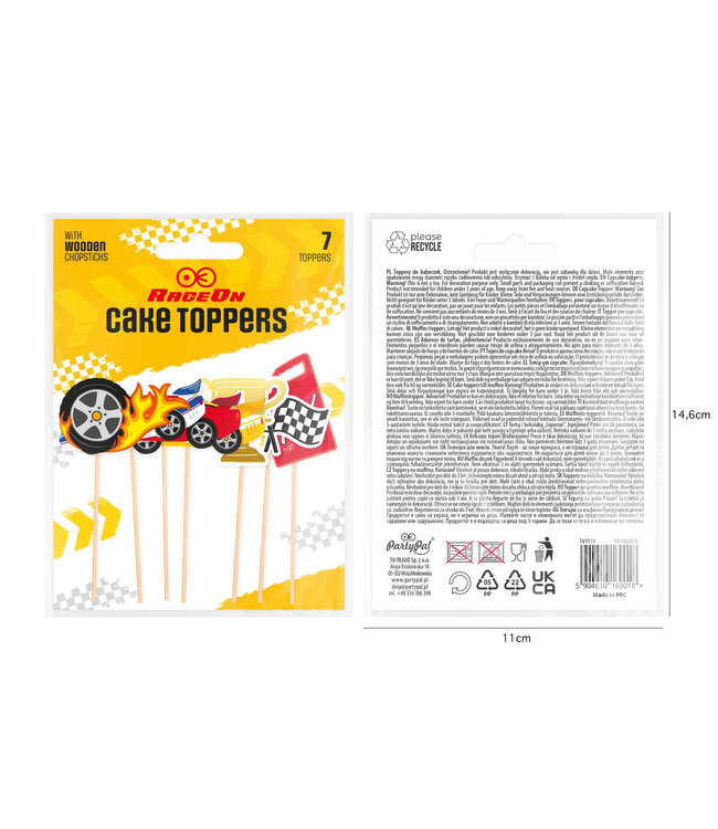 Race Car Toppers | 7 stuks