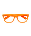Party bril neon oranje