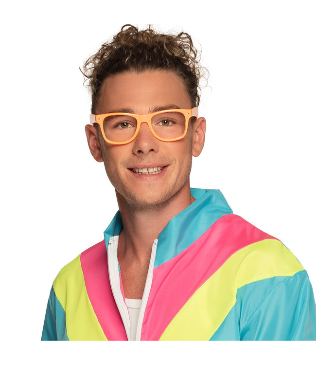 Party bril neon oranje