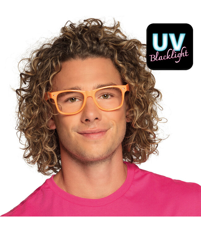 Party bril neon oranje