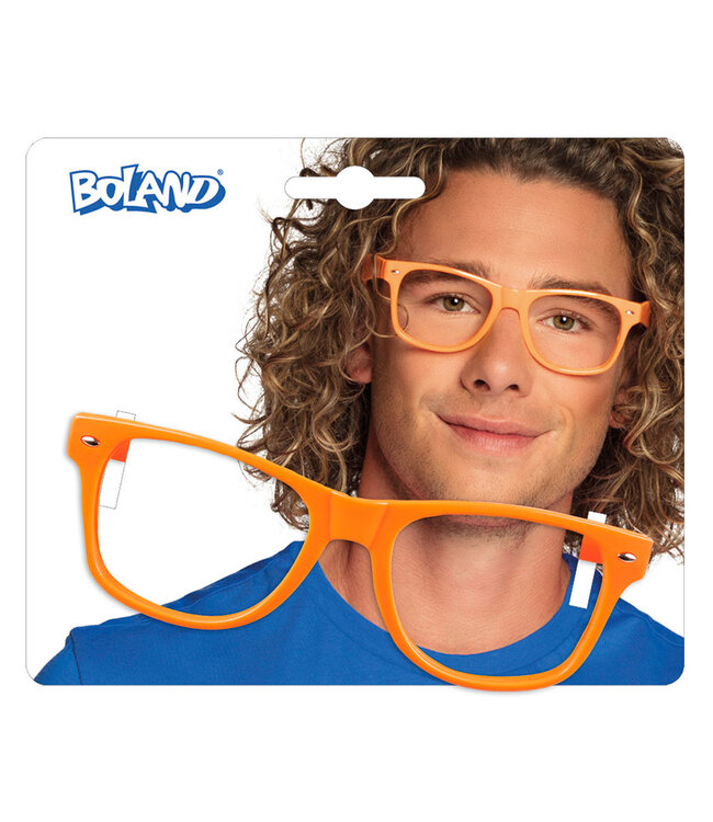 Party bril neon oranje