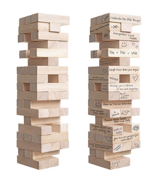 Feestdeco Gastenboek Jengatoren 'Build A Memory' | 51 blokjes