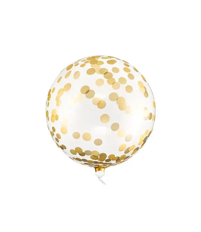 Orbz ballon met gouden stippen |  40 cm