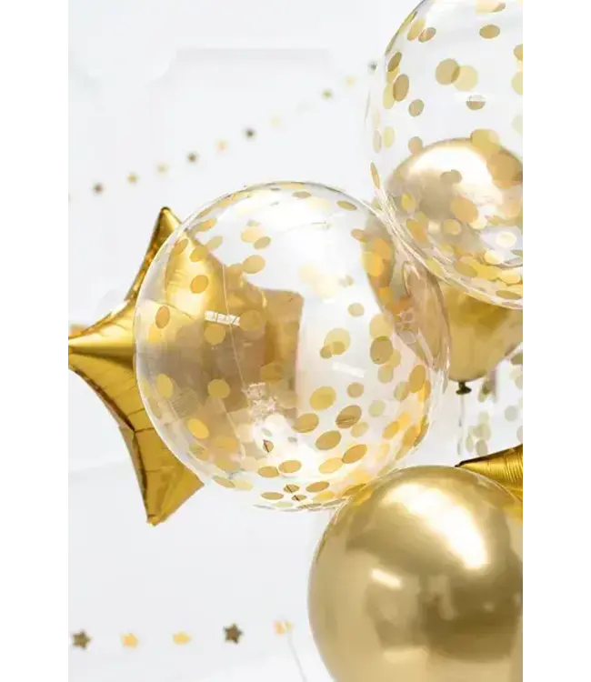 Orbz ballon met gouden stippen |  40 cm