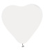 Hartvormige ballonnen 12'' wit | 6 stuks