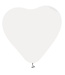 Hartvormige ballonnen 12'' wit | 6 stuks