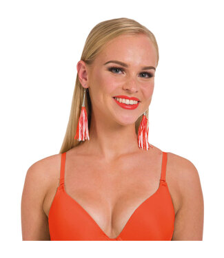 Folat Oorbellen  fringe oranje