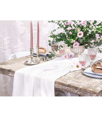 PartyDeco Tafelloper mousseline light cream | 0.70cm x 5m