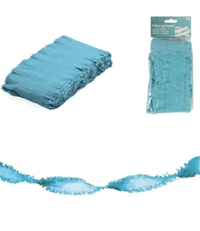 Slinger crepepapier lichtblauw | 6 meter