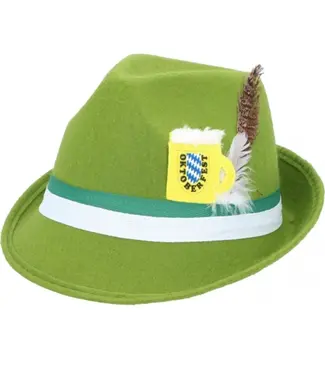 Feestdeco Oktoberfest Hoed Tiroler Groen