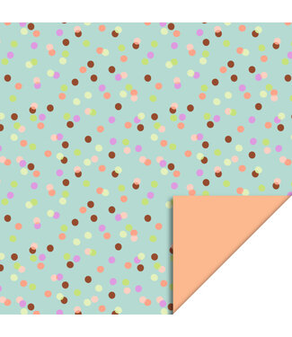 House of Products Cadeaupapier Party Confetti Pistache - Peach | 300 x 70cm