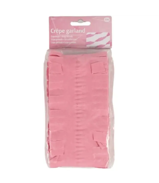 Slinger crepepapier lichtroze | 6 meter