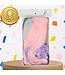 Pruik lang krul roze/paars/blauw | Mermaid