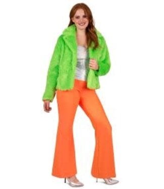 Flared broek Neon oranje | Maat L-XL