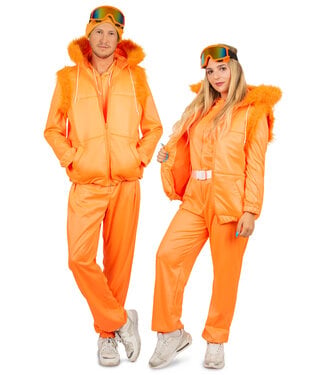 Bodywarmer neon oranje met bont | Maat M-L