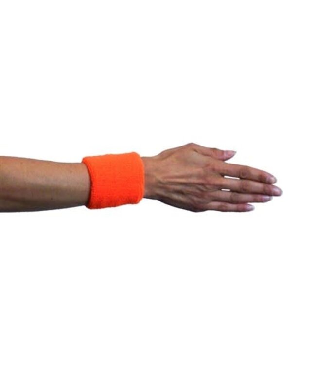 Zweetband Neon oranje | 2 stuks