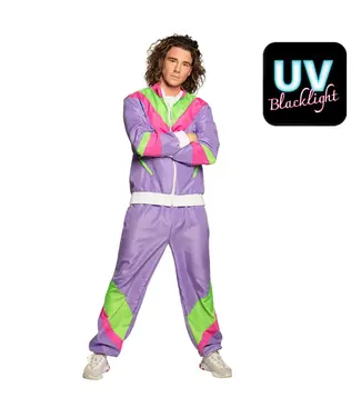 Trainingspak Retro Paars | Maat L