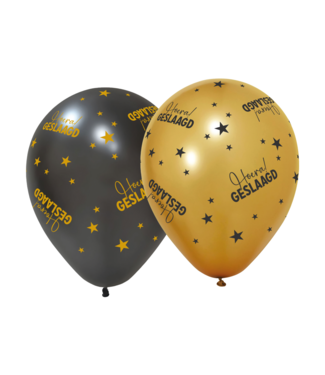 Fiesta Ballonnen Geslaagd | 6 stuks | Golden Celebrations