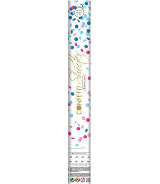 Haza Confettikanon Gender Reveal | Blauwe & lichtblauwe confetti | 40 cm